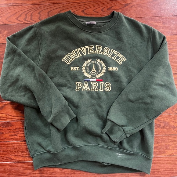 Vintage Universite of Paris France MNF crewneck, green Size Small - Picture 6 of 7